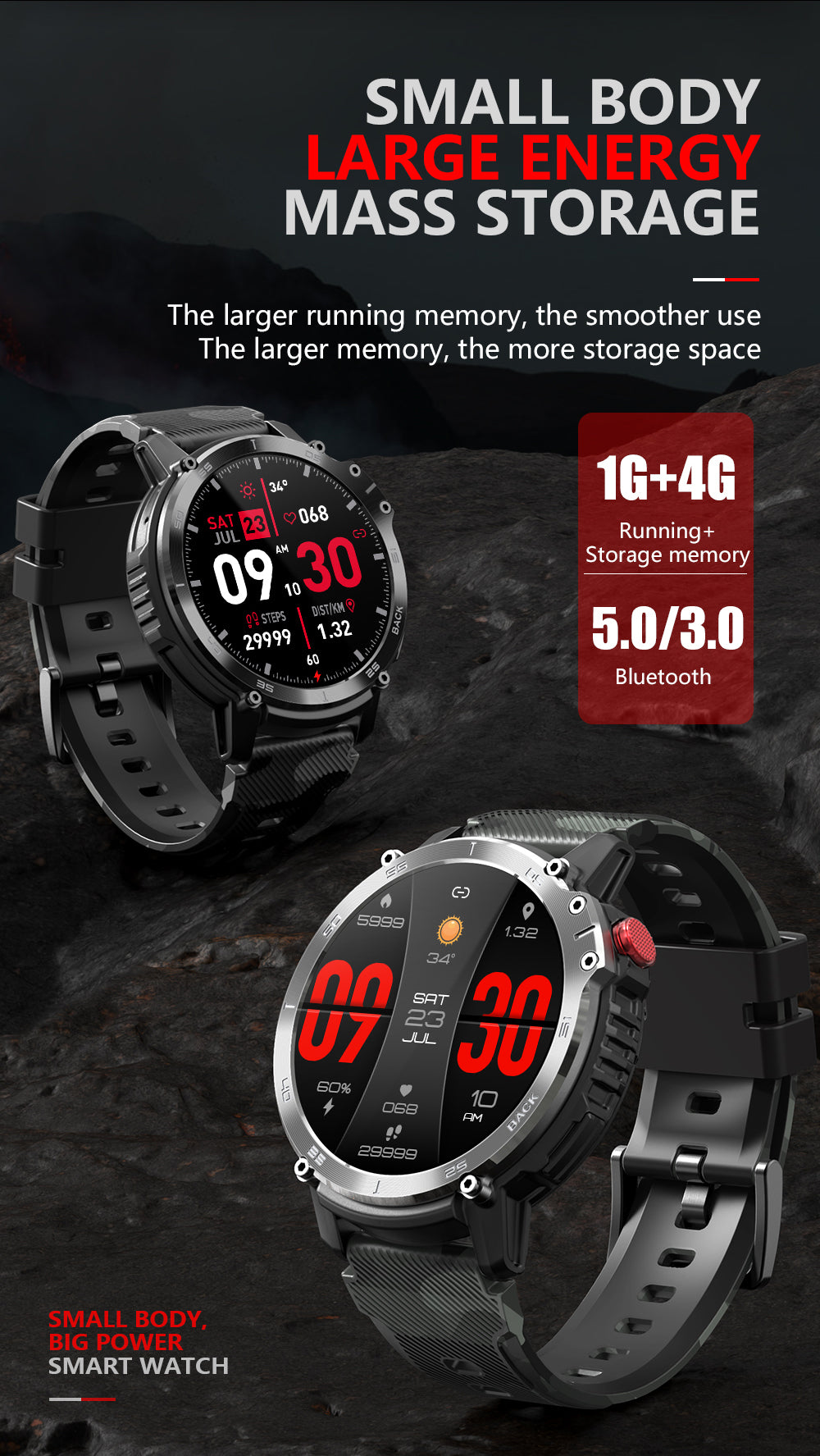 SC22 Sport Dagnet Smartwatch 1.6 inch Full Touch Screen